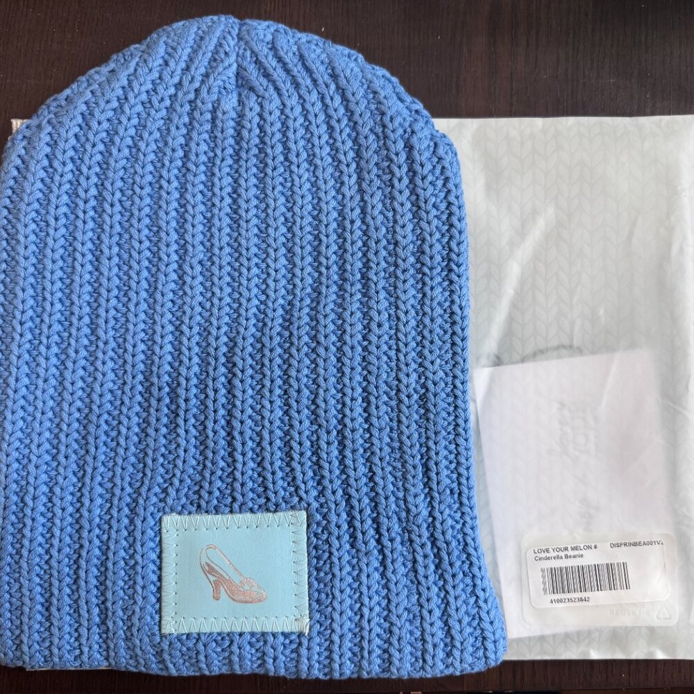 Disney Love Your Melon Princess Cinderella Adult Beanie Blue